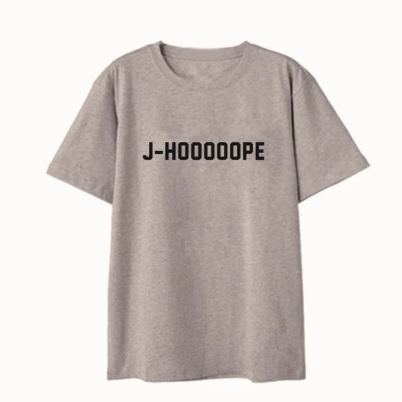 BANGTAN JHOPE J-HOOOOOPE футболка для женщин Топ Женская мода футболка с коротким рукавом Tumblr повседневная с буквенным принтом плюс размер футболка