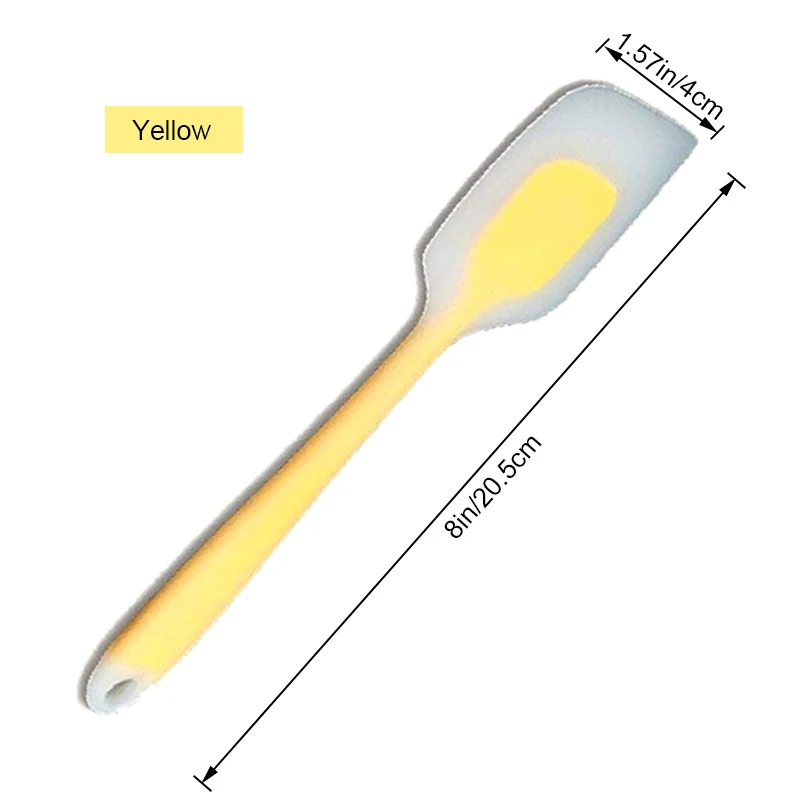 TEENRA силиконовая лопатка термостойкая лопатка для торта инструменты для выпечки кондитерских изделий миксер для мороженого совок кухонная лопатка для перемешивания Инструменты для торта - Цвет: Yellow-S