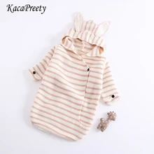 Узорчатое одеяло с мультяшным кроликом для маленьких мальчиков и девочек, уплотненное трикотажное детское одеяло для коляски, Обертывание Для Постельное белье для новорожденных малышей, одеяло s