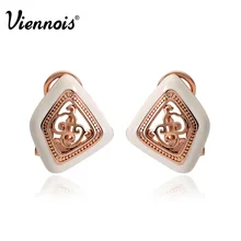 Viennois новинка украшения для женщин роуз позолоченные серьги для старинных двойные серьги