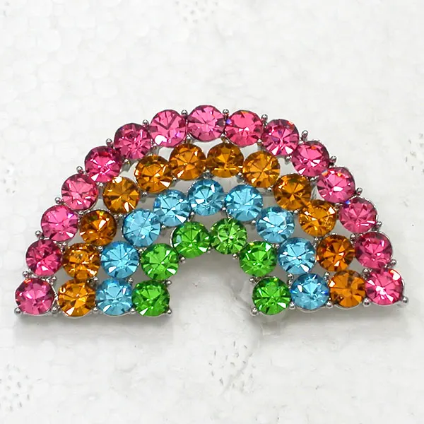 Beautiful Colorful Rhinestone Rainbow Pin brooches C800 E1in Brooches