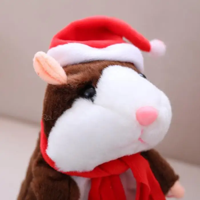 1 шт. говорящий хомяк, домашнее животное Рождественская игрушка звукозапись развивающий плюш для детей@ ZJF
