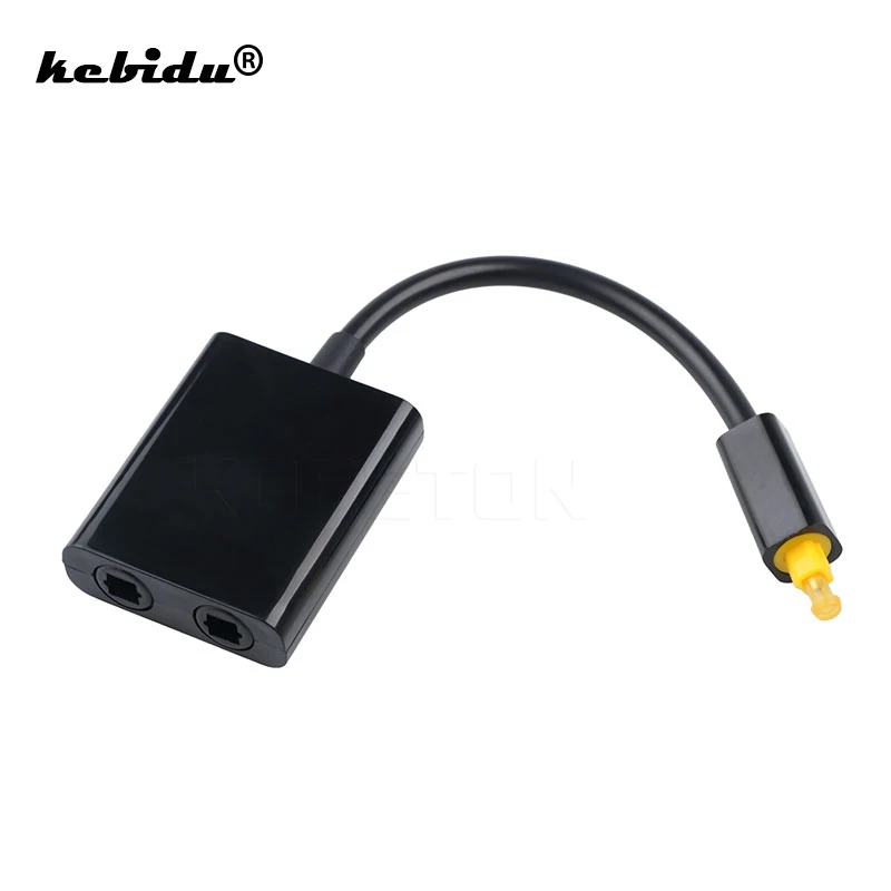 

kebidu Mini USB Audio Cable Digital Toslink Optical Fiber Audio 1 To 2 Female Splitter Adapter 23CM For Multimedia Wholesale