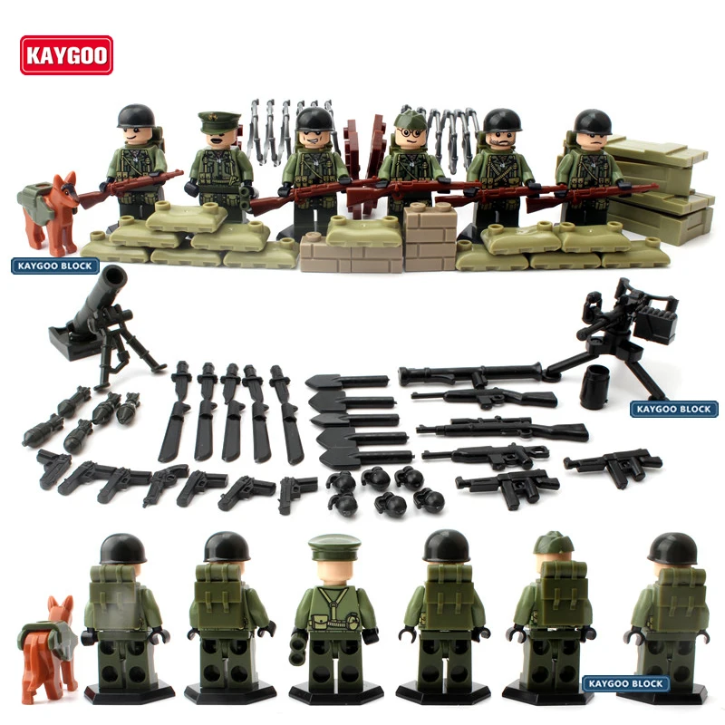 

KAYGOO Army Brand of Brother The Battle of Normandy Armed Force Commando Block figure Weapon Brick Kids Children Toys Gifts