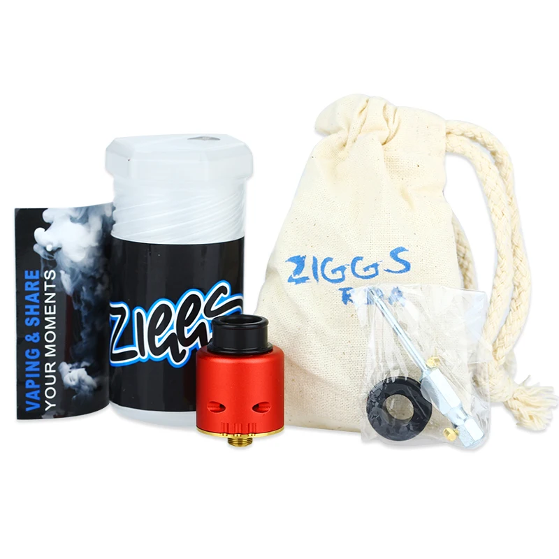 Оригинальный атомайзер Advken Ziggs 24 мм RDA Ecigarette Rebuildable Dripping Ecig Vape Tank|Атомайзеры