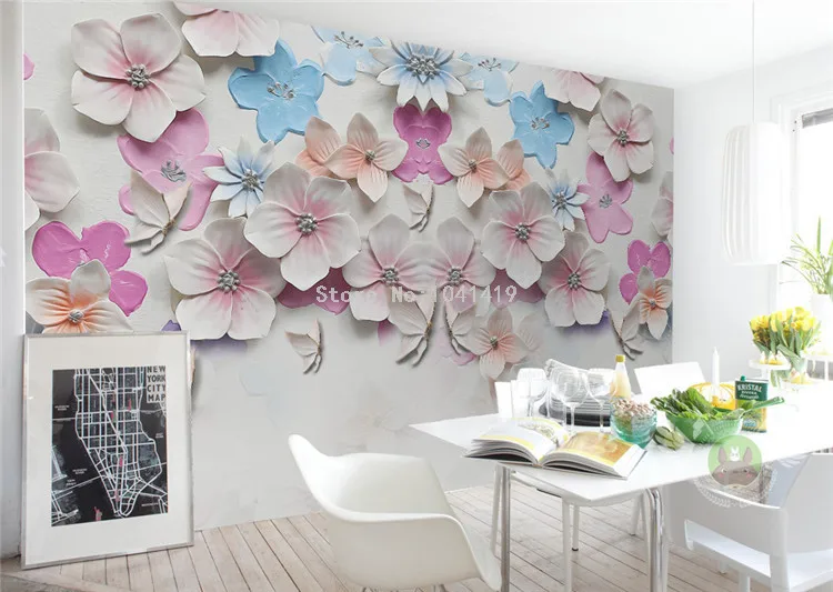 3D обои стерео рельеф цветок персика настенная Гостиная ТВ диван фон настенные изображения стена бумага Papel де Parede цветочный