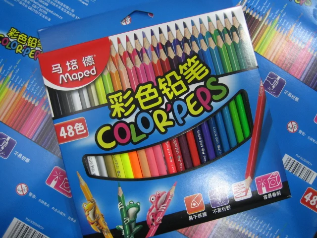

MAPED 832048 48 color pencils Triangle shape is easy to grasp Wholesale and retail