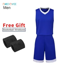Onedoyee Для мужчин баскетбол обучение трикотажные комплекты Колледж костюмы баскетбол дышащие спортивные трикотажные баскетбольная форма пользовательских