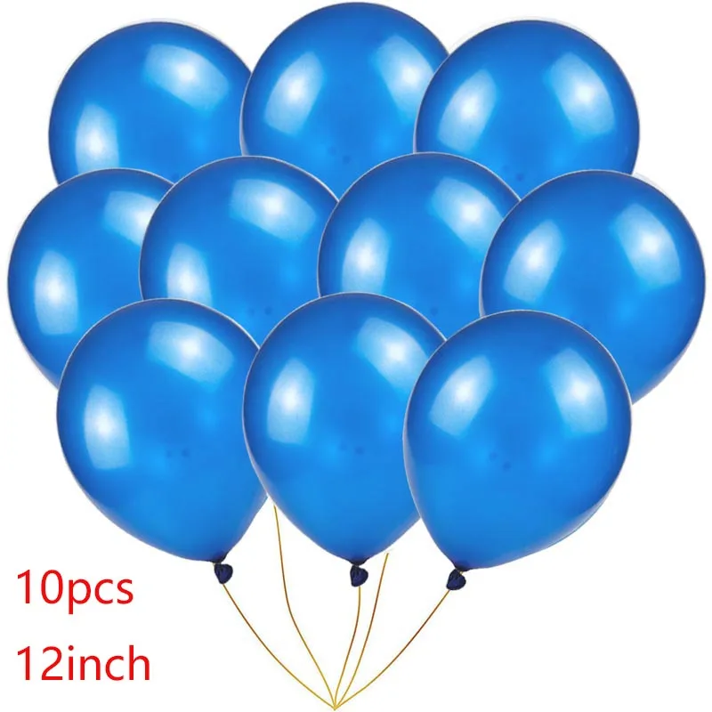 12 дюймов конфетти воздушные шары Серебро Золото звезда прозрачный надувной шар День Рождения шар Aill мяч детский душ вечерние украшения - Цвет: Blue latex