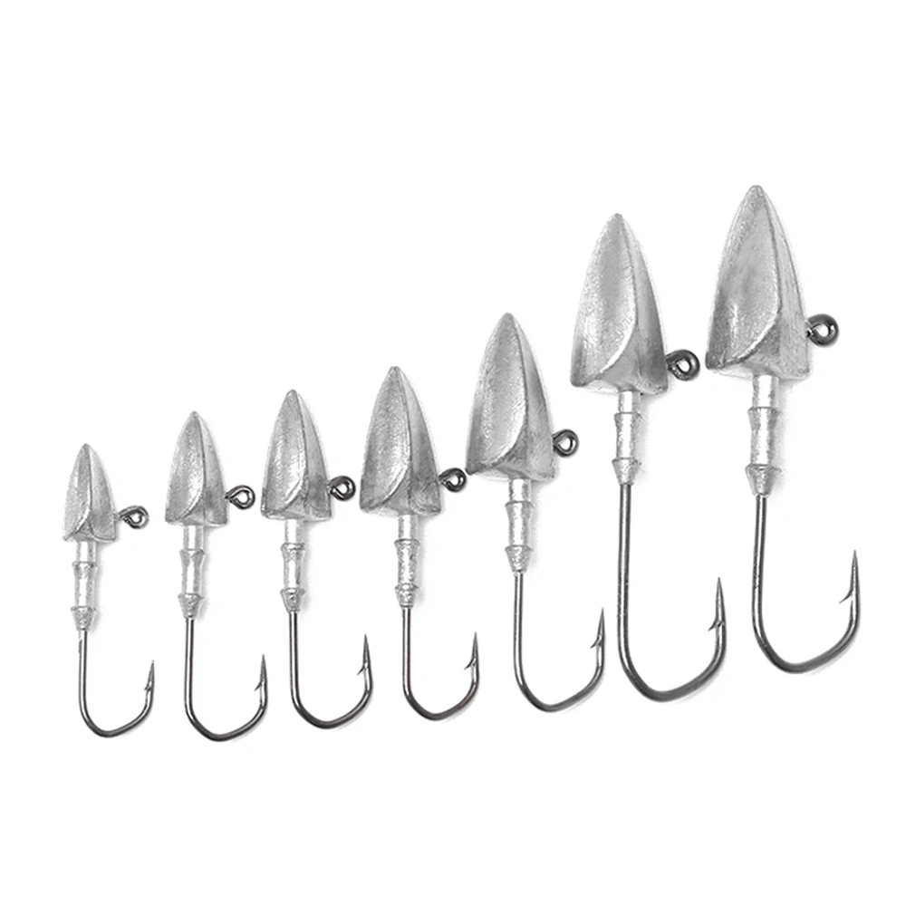 

2PC Multicolor Carbon Steel Lead Head Fishing Lure Hooks Jigging Bait Tackle Fish Tools Accessories 3.5/5/7/10/14g