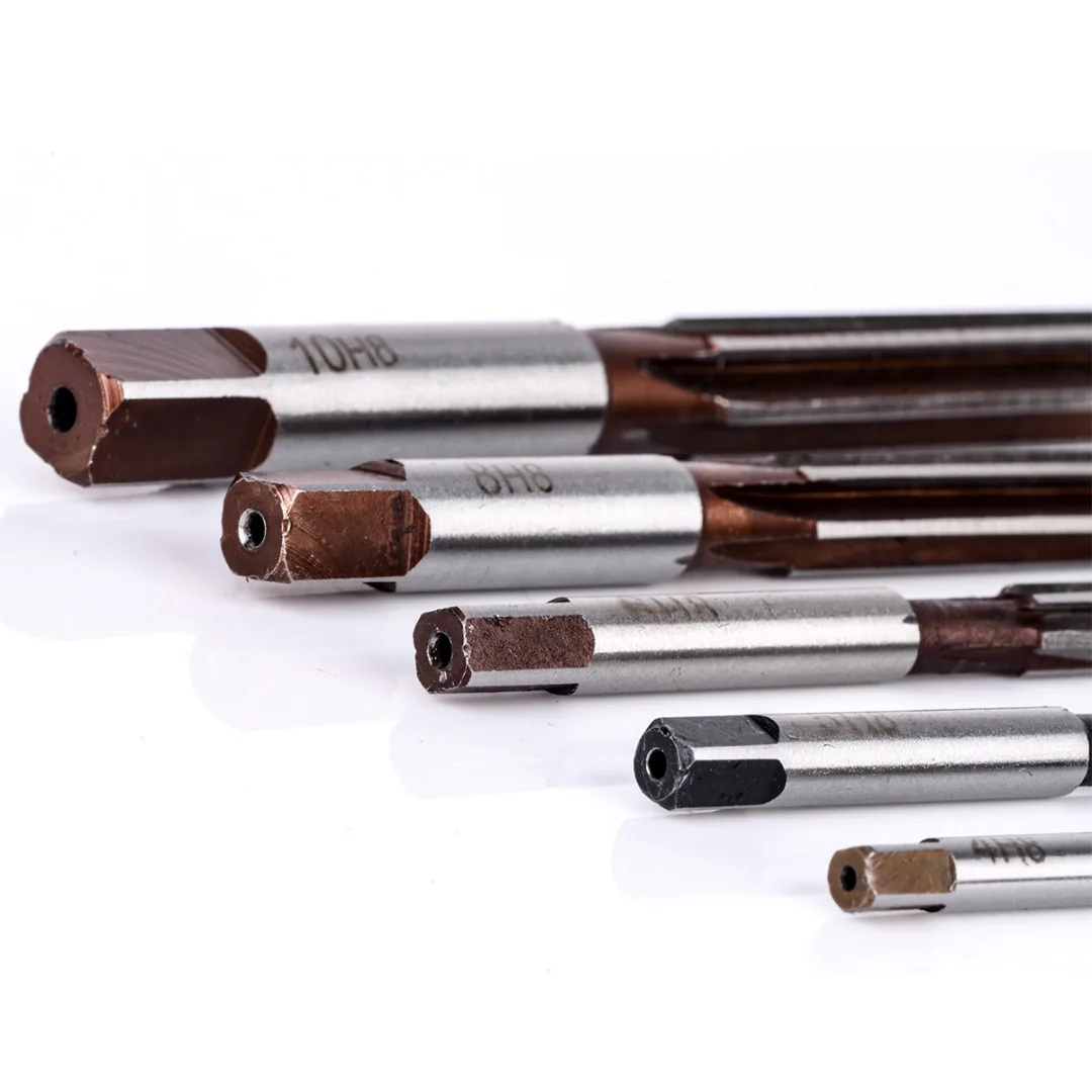 5pcs H8 Chucking Straight Shank Hand Reamers Set 6 Flutes 4mm/5mm/6mm/8mm/10mm For Metal Tools Cutting Mayitr