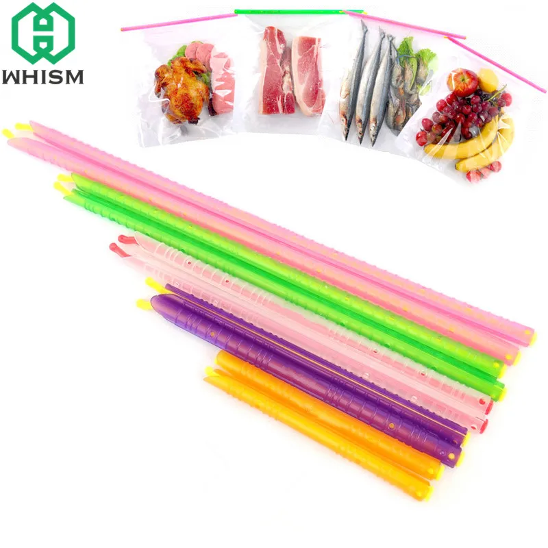 WHISM Reusable Plastic Food Bag Sealer Magic Sealing Clips Fresh Lock