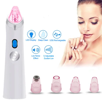 

3 Color Electric Face Cleansing Instrument Vacuum Pore Cleaner Facial Skin Care Blackhead Remover TSLM1