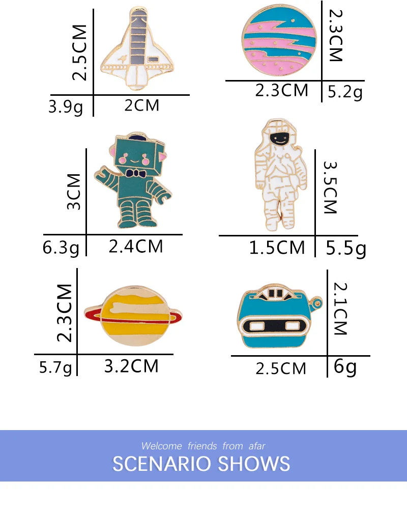 Высокое качество, космическая подвеска в виде космонавта и планеты, эмалированная брошь, мультяшная цепочка, булавка на воротник, игольчатый значок, подарок для детского воображения, подарок