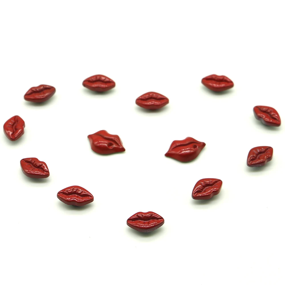 New 2018 50 Red lip rivet pull rivet Zinc Alloy Painted Open-end Leather Rivet Studs And Spikes rivets punk Free Shipping H-02