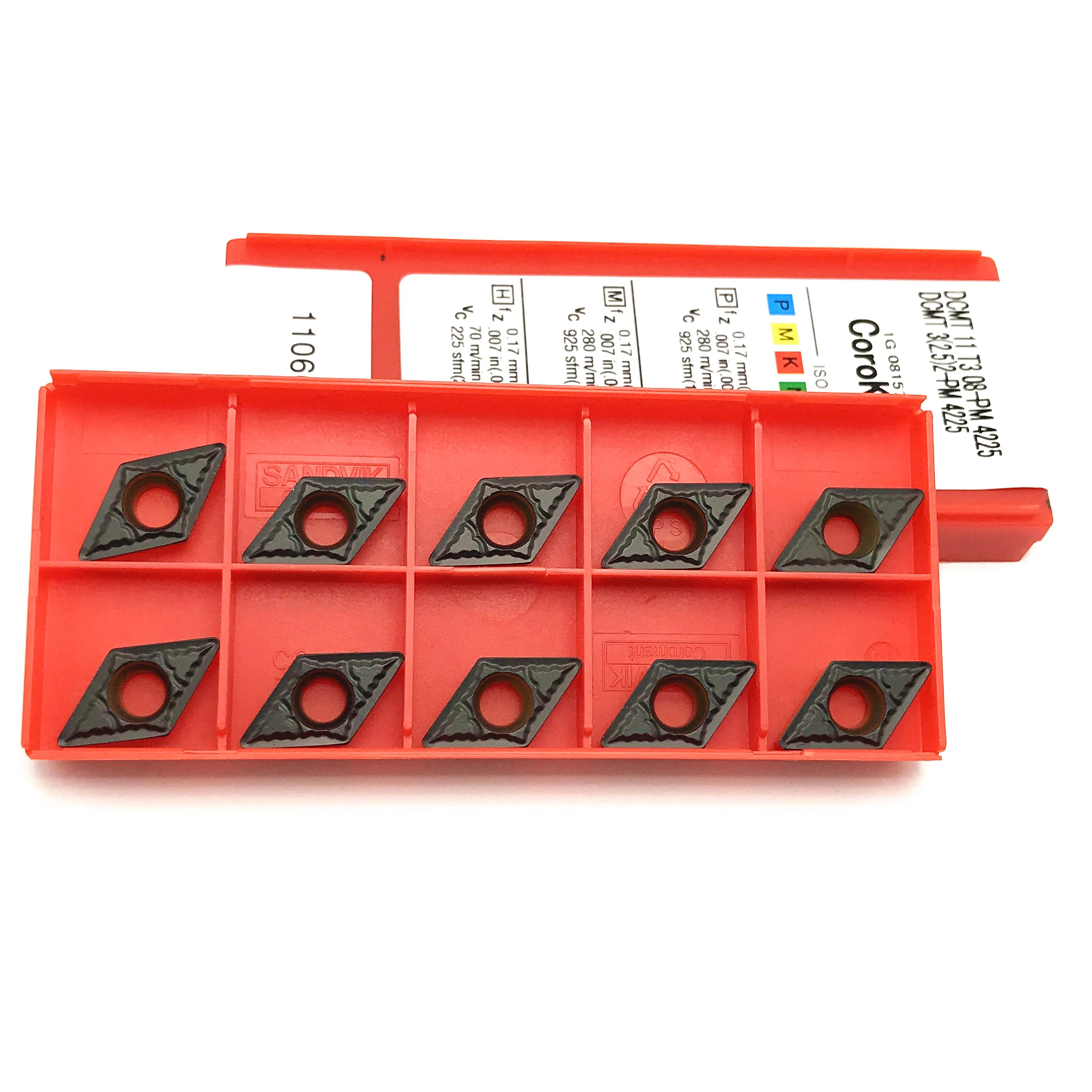 

20PCS R0.8 internal turning tool DCMT11T308/DCMT3(2.5)2 PM4225 carbide insert CNC lathe tool milling cutter