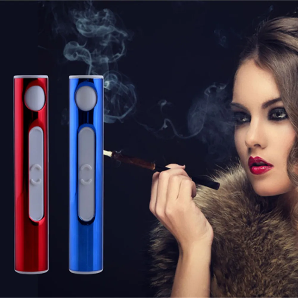 High Quality Electronic Cigarette Lighter Mirror Pulsed Arc Slim Windproof Cigar USB lithium-ion battery charge P# droph | Автомобили и