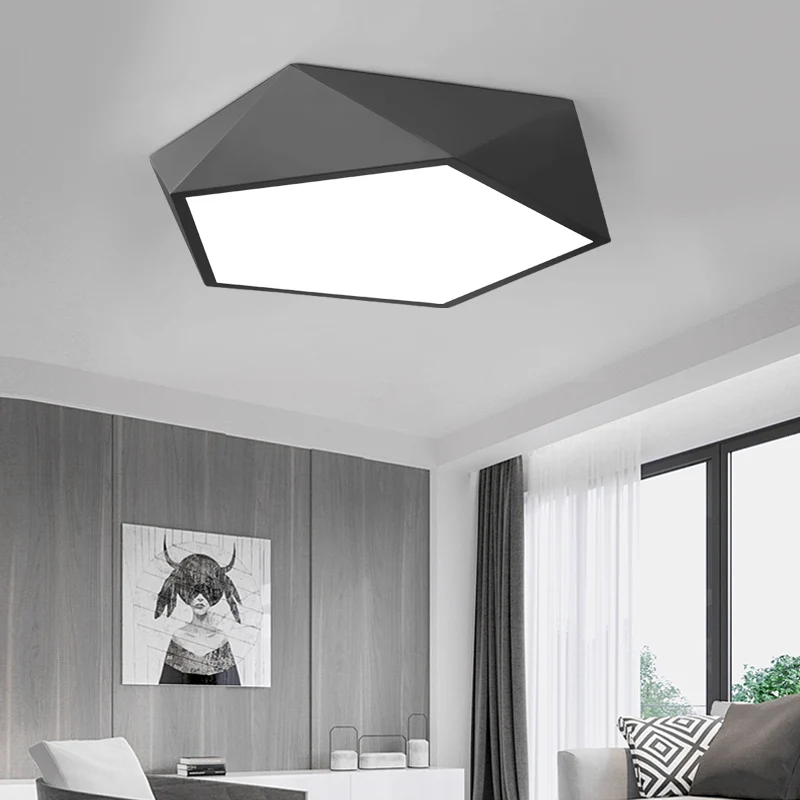 

modern metal bed room led ceiling lamp flush mounted light living room study room decoration lighting 110v 220v free shipping