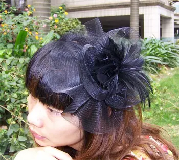 

Free Shipping party fascinator black h086 dances,races,weddings,Party HAT