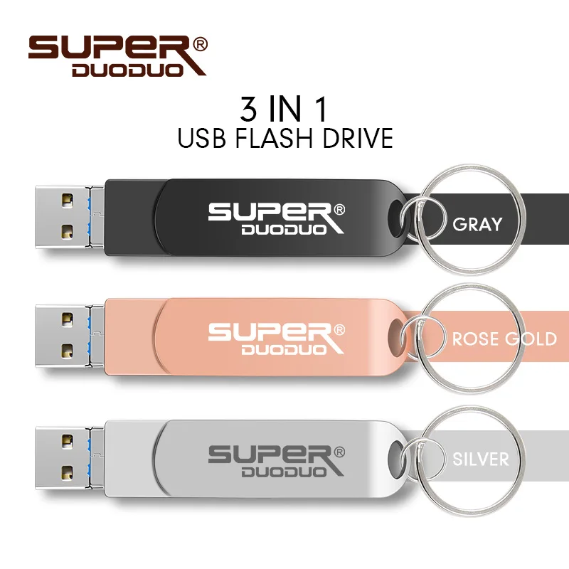 OTG USB флэш накопитель ios для iPhone XS MAX/XR/X/8 8 Гб 16 iOS 3 в 1 32 64 128 ГБ Usb флешка|USB