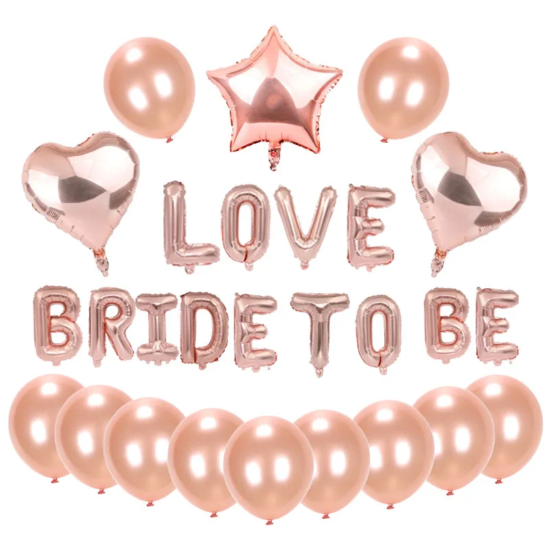 

Love and Bride To Be with Latex set Foil Balloons Letter Globos Love air balloons Wedding Decorations Alphabet Wedding balloons