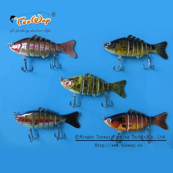 

5Pcs/lot Fishing Lure 7 Segment Swimbait Crankbait Hard Bait Slow 15g 10cm Fishing Tackle FL7-RQ fly fishing