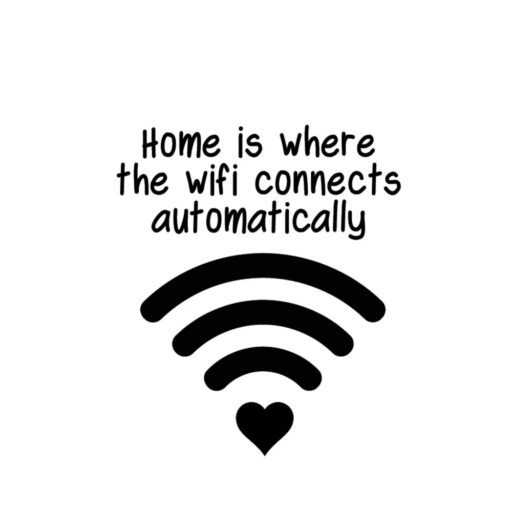 

Home is Where the Wifi Connects Automatically Art Text Sticker Car Decal Window Bumper Waterproof Stickers Modern Decor L336