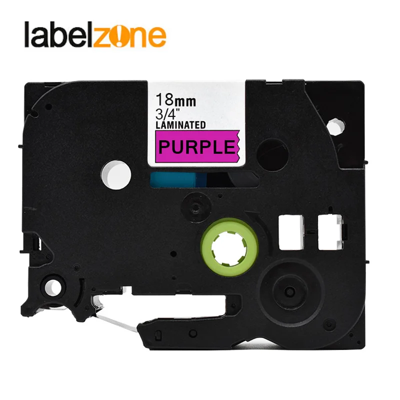 18mm tzeP41 검정색 보라색 라벨 테이프 호환 형제 p-touch 프린터 tze 테이프 tze-P41 tzeP41 tzP41 tzeP41 리본