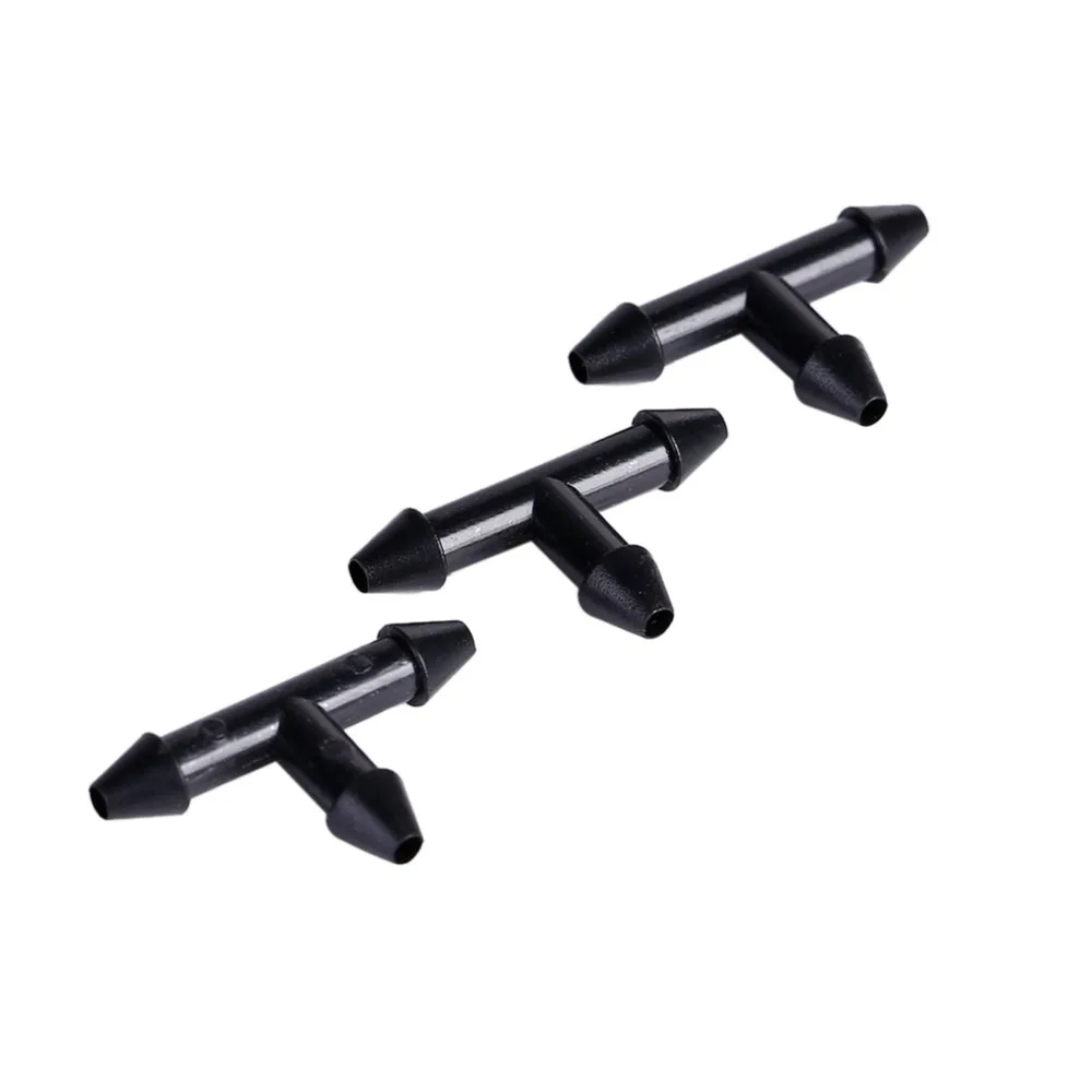50PCS3/5 мм T Форма три отверстия Micro Капельное орошение труб колючей разъем к