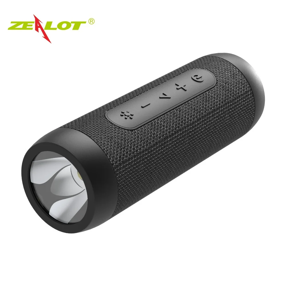 

Zealot S22 Boombox Mini Alta Bluetoth Portable FM Wireless Speaker LED+Power Library, TF Card Support
