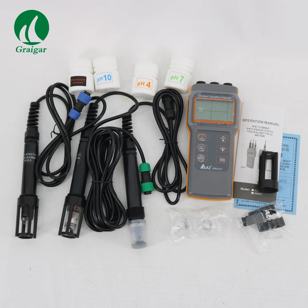 

AZ86031 Water Quality meter Dissolved oxygen tester PH meter PH Conductivit
