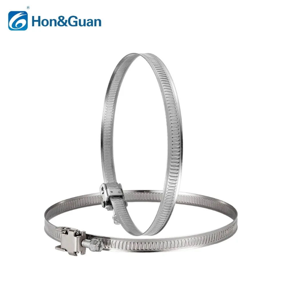 

2pcs 8inch 200mm Stainless Steel Hose Clamps Hose Clips Duct Clamp