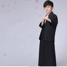 Детские японские кимоно традиционная одежда самурайский Карнавальный Костюм Детское винтажное длинное кимоно Летний стиль хлопковая юката 62402