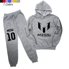 Детская одежда с принтом «звезда футбола», 2 предмета модные толстовки для мальчиков и девочек штаны-шаровары, Молодежный хлопковый костюм для бега