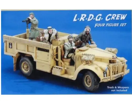 

New Unassembled 1/35 British Army 4 figures (NO CAR) Resin Kit DIY figure Unpainted resin model