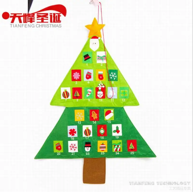 

Luxury Christmas tree decoration calendar, merry xmas cristmas out ornaments DIY TREE for hom enfeites de natale