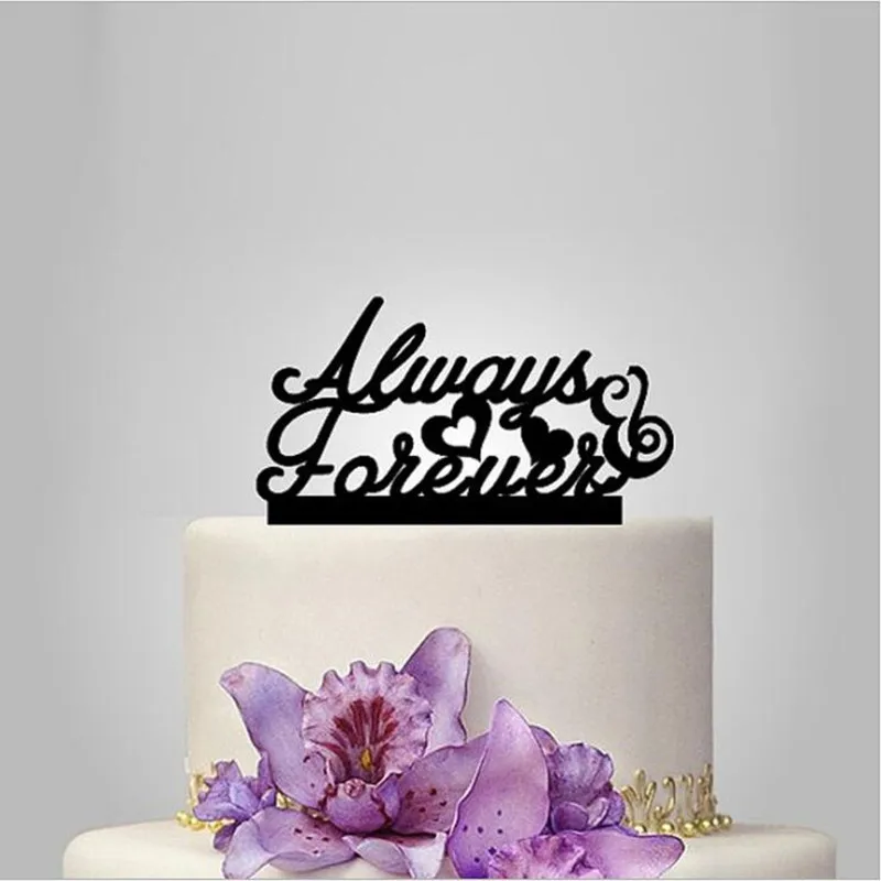 Personalized Wedding Cake Toppers Custom Quote Always And Forever