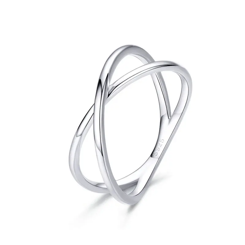 Обручальные кольца BISAER, 925 пробы, серебро, прозрачный кубический циркон, кольца на палец для женщин, Свадебные обручальные украшения ECR541 - Цвет основного камня: ECR543