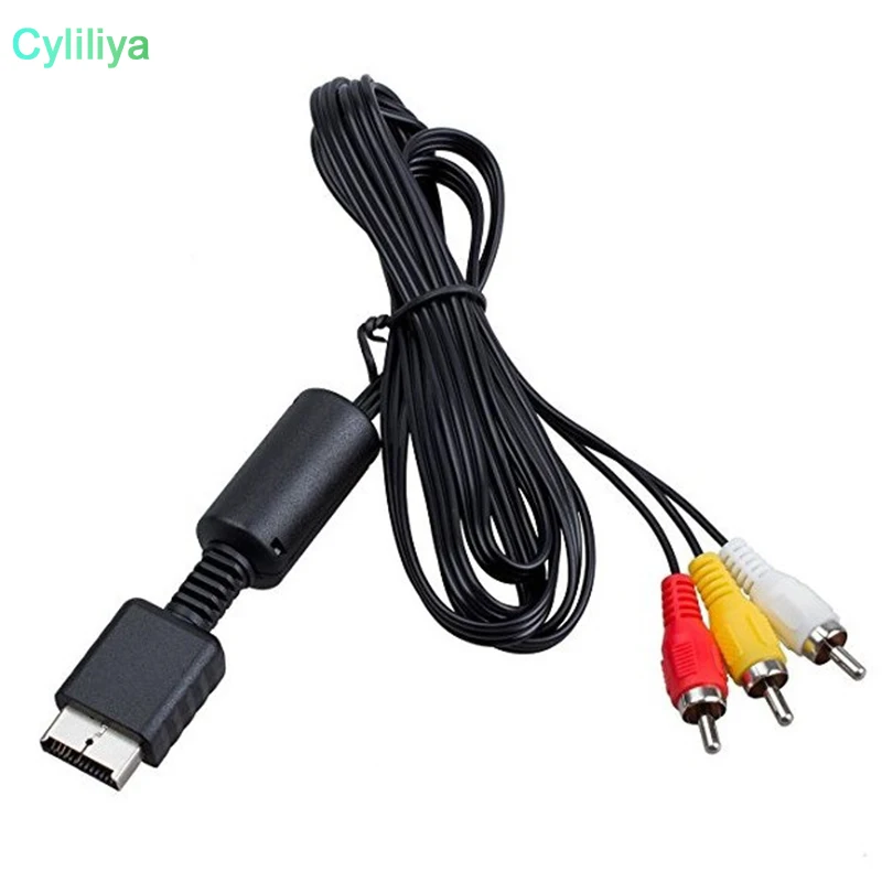 100pcs/lot 1.8M For PS2 AV Cable Video Cable For PS3 Component HD Video