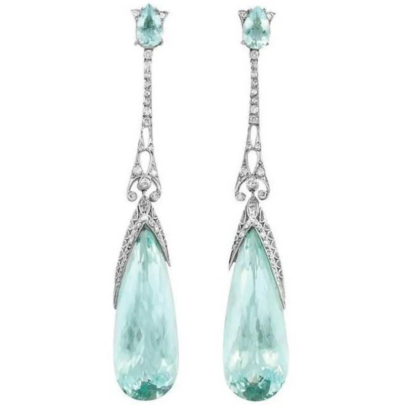 

Simple drop earrings eardrop personality crystal female ear jewelry ladies fine decorations