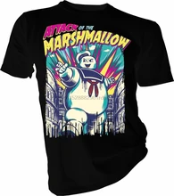Marshmallow ghost busters 성인 t 셔츠 남성용 반팔 티 셔츠 무료 배송 cheap wholesale(China)