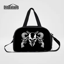 Dispalang мужские дорожные сумки панк череп печати подросток ручной Чемодан сумка высокой емкости багажная сумка Для женщин Duffel сумки