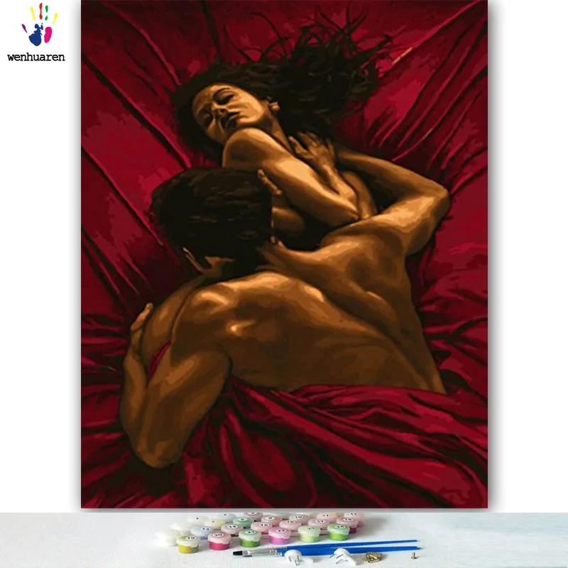 

DIY colorings pictures by numbers with colors Hug each other picture drawing painting by numbers framed Home
