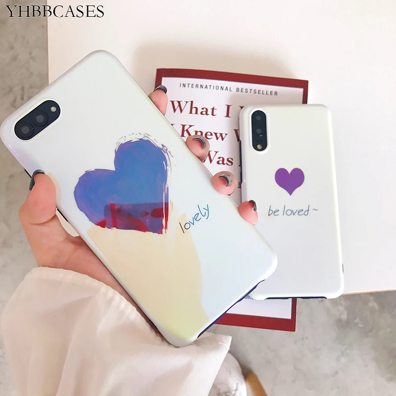 YHBBCASES Blu-Ray чехол для телефона с красным сердцем Huawei P20 Pro Mate 10 20 мягкий Honor 9 Nova 3 3e