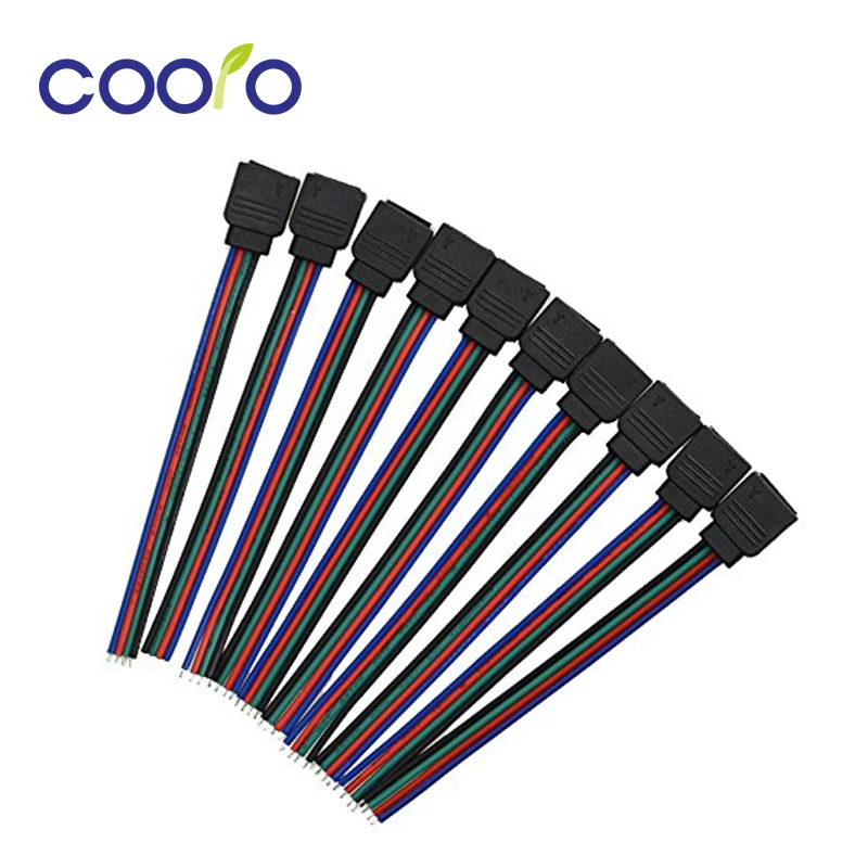 10 мм 4 контактный RGB светодиодный разъем гнездовой для 5050/3528/2835 ленты 5 шт./лот