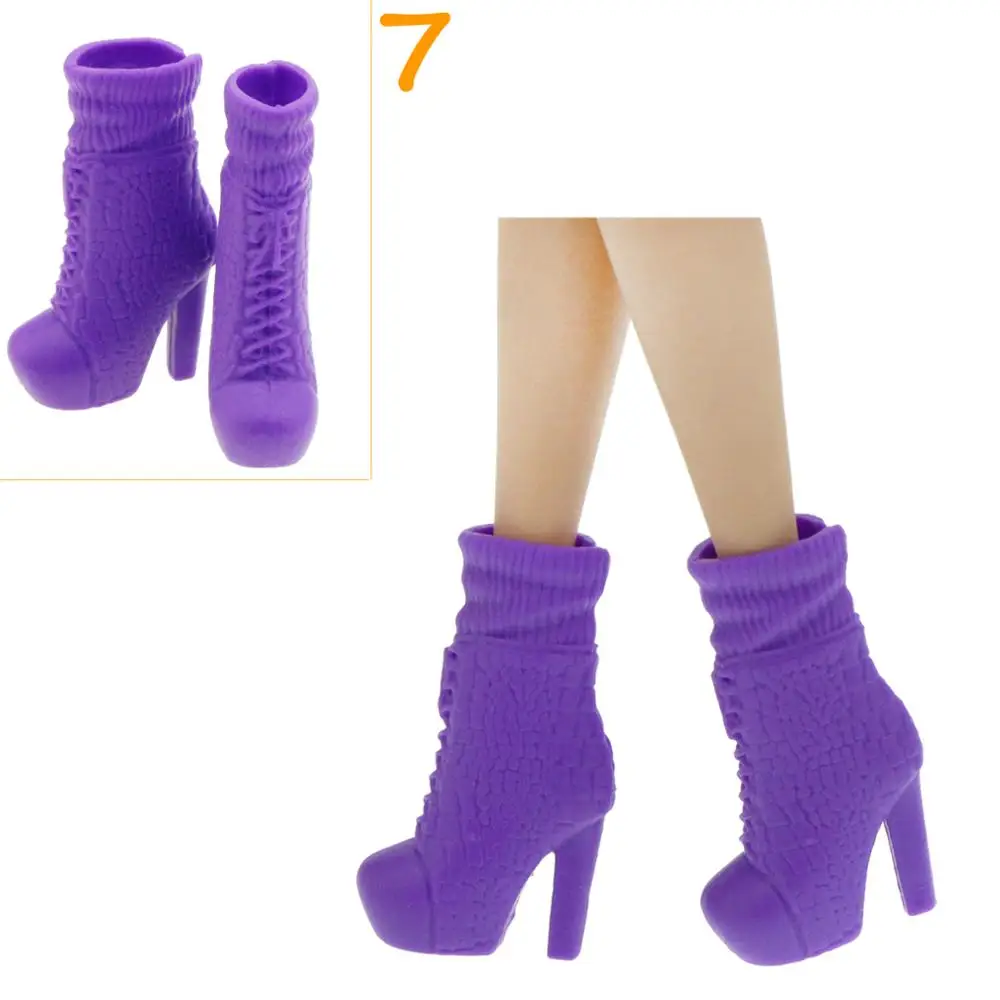 1 пара, модные зимние сапоги на высоком каблуке, кукольный домик, одежда, аксессуары, обувь для куклы Барби