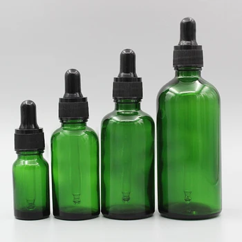 

2/10pcs 5ml 10ml 15ml 20ml 30ml 50ml 100ml Empty Green Glass Fragrance Aromatherap Perfume Vials Essential Oil Dropping Bottle