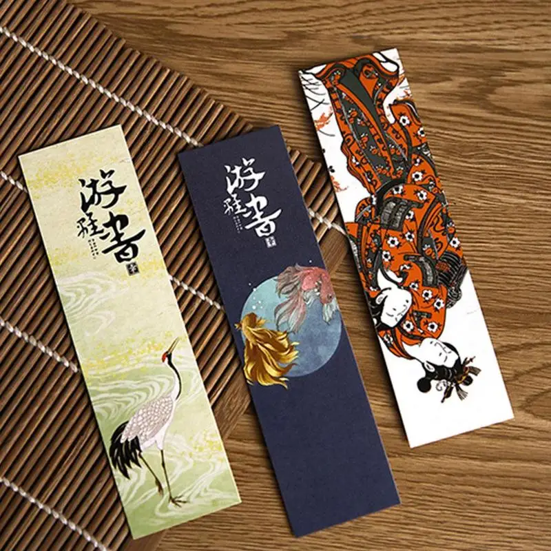 30 шт./лот кавайная бумажная Закладка винтажная в японском стиле Закладка для книг для детей школьная креативная Закладка в ретро стиле Закладка для книг