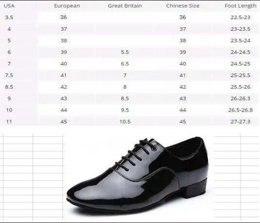 Brand New Modern Men's Ballroom Tango Latin Dance Shoes Man Dance Shoes Man Low Heel 4
