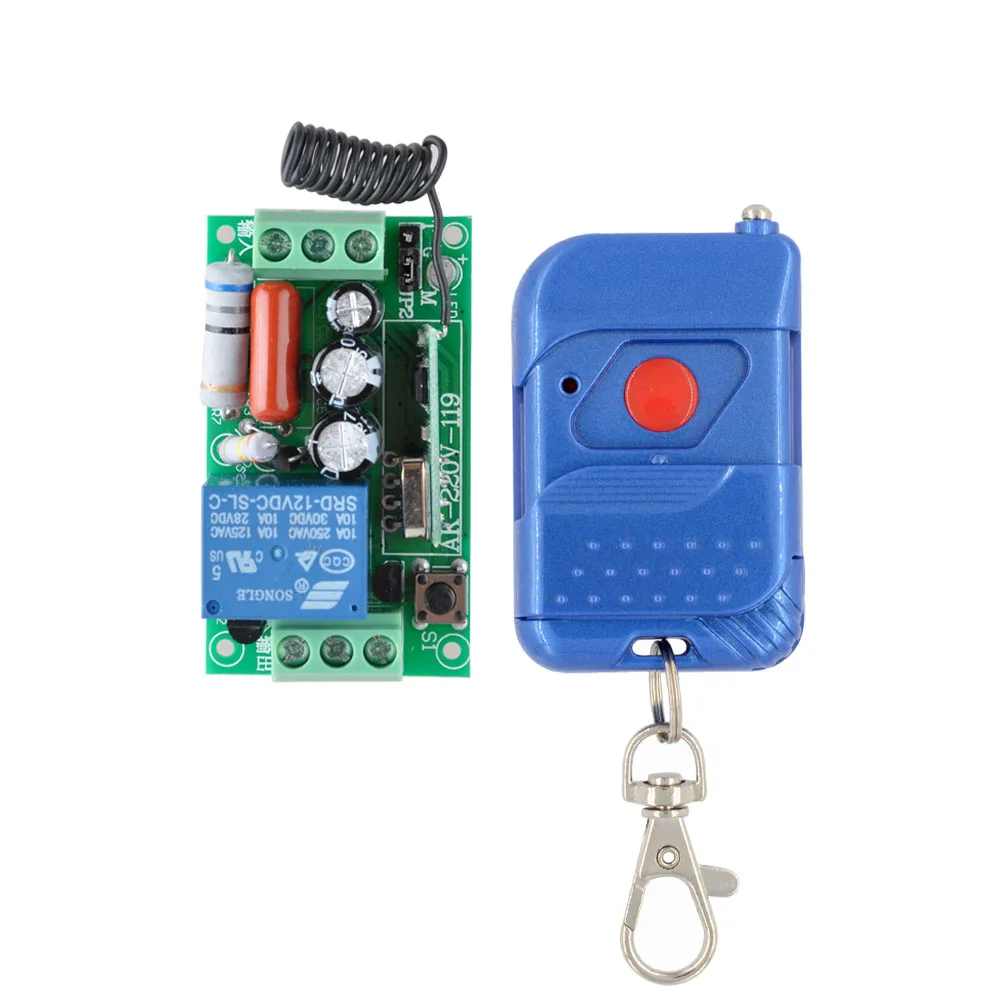 

AC 220V 1CH RF Relay Smart Wireless Remote Control Light Switch Transmitter with One Relay Receiver